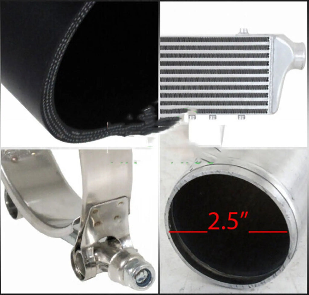 27X7X2.5 Front Mount Turbo Intercooler+Piping Kit+Coupler And Clamps