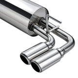 2 Inch Dual Muffler Tip Catback Exhaust for 1985-1989 Toyota MR2 w/ Quad W10 SW 4A-GE SPELAB