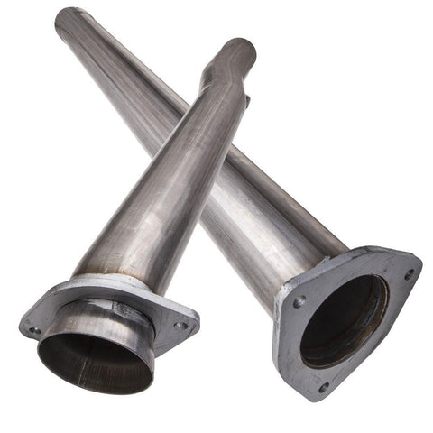 2PCS For Ford 6.7L Diesel 4 inch DPF Muffler Delete Pipe 409Stainless 2011-2017 MaxSpeedingRods