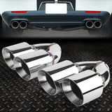 2Pcs Stainless Steel Dual Exit Exhaust Muffler Tips Universal Fit 2.5"Piping Speed Daddy
