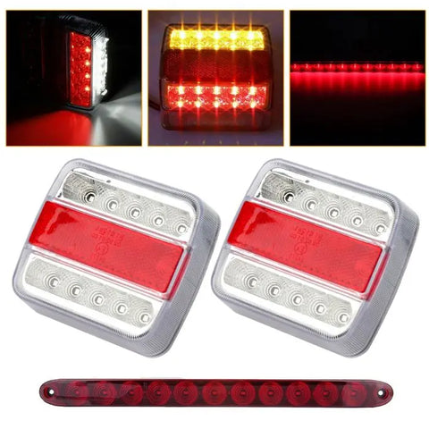 2X 14 led 4 inch red indicator trail light Pickup Truck Lorry + 15" tail bar red ECCPP