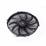 2X 16" UNIVERSAL SLIM FAN PUSH PULL ELECTRIC RADIATOR COOLING 12V MOUNT KIT F1 Racing