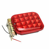 2X 4.5" 20 LED Trailer Tail Truck Boat Turn Signal Brake Light Red Square F1 RACING