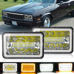 2X 4X6 Led Headlights Hi/Lo Sealed Beam For 1982-1992 Camaro 1976-1987 El Camino EB-DRP