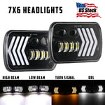 2X 5X7'' 7X6'' Led Headlight Light Amber Drl Hi-Lo Beam For Isuzu Trooper Pickup EB-DRP