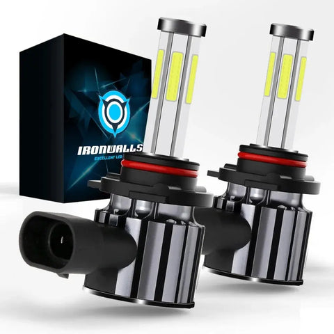 2X 9005 Hb3 6-Side Led Headlight Bulbs For Honda Foreman Rubicon 500 Rancher 420 EB-DRP