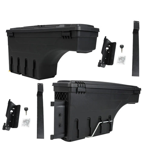 2X Lockable Storage Truck Bed Tool Box Left &Right For Dodge Ram 1500 2500 3500 BLACKHORSERACING