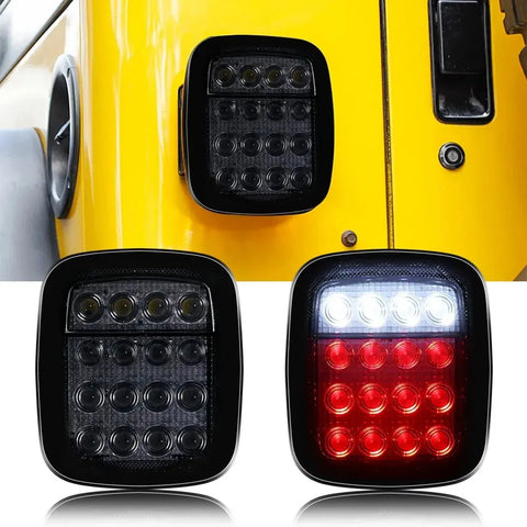 2X Smoke Led Tail Brake Light Reverse Turn Signal For 2001 Am General Hummer H1 EB-DRP