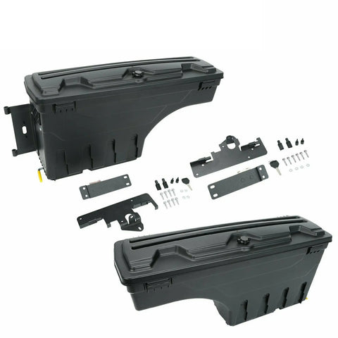 2X Truck Bed Storage Case Toolbox For Toyota Tacoma 2005-2021 Driver & Passenger BLACKHORSERACING
