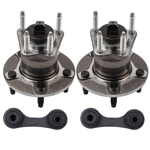 (2) Rear Wheel Hub and Bearing Assembly + (2) Rear Sway Bar Links Suspension Kit ECCPP