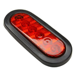(2) Trailer Truck 6" Oval 6 LED Submersible Stop/Turn/Tail Brake Light w/grommet F1 RACING