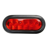 (2) Trailer Truck 6" Oval 6 LED Submersible Stop/Turn/Tail Brake Light w/grommet F1 RACING