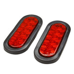 (2) Trailer Truck 6" Oval 6 LED Submersible Stop/Turn/Tail Brake Light w/grommet F1 RACING