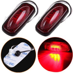 2pc Red Rear Fender Bed Side Marker LED Light Lamp With Taper Dodge Ram 3500 ECCPP