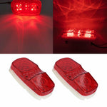 2pcs 10 Diodes LED Trailer Marker Light Double Bullseye Clearance Lamps Red F1 RACING