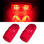 2x 4 inch Side Marker Turn signal Brake Light RED 12 led 12V Bullseye bright ECCPP