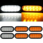 2x 6" 21 led white Rubber+ 4x amber light side marker light Pickup/Truck ECCPP