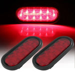 2x 6" red 21 led Rubber car side marker lights 12v Peterbilt pickup ECCPP