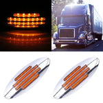 2x 6.5 inch 24 LED side marker Amber light Pickup Truck car Trailer ECCPP