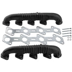 2x Bank 12 Exhaust Manifold Kit compatible for Ford F250/ F350 2003-2007 6.0L MaxpeedingRods