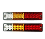 2x Red/Amber/White 20 LED License Plate Waterproof Brake Reverse Lights 20LED F1 RACING