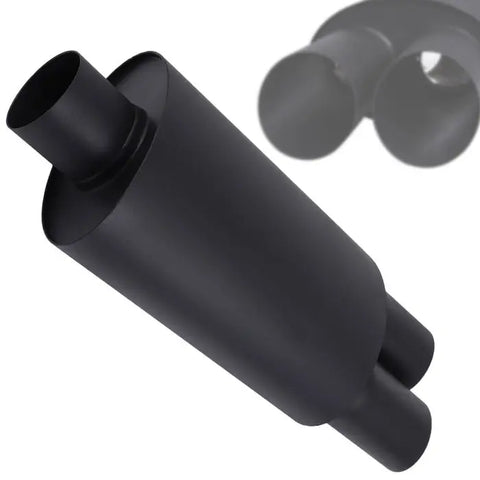 3" Inlet - 20.5" Long - 3" Dual Slant Tip Exhaust Muffler Upgrade Coated Black ECCPP