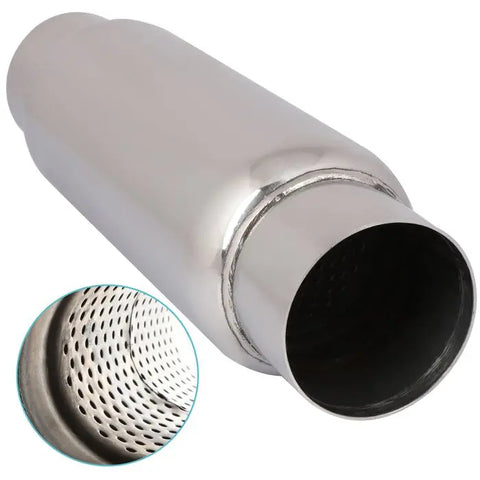 3" Inlet/Outlet- 14" Long Exhaust Muffler Upgrade Oval T409 Stainless ECCPP