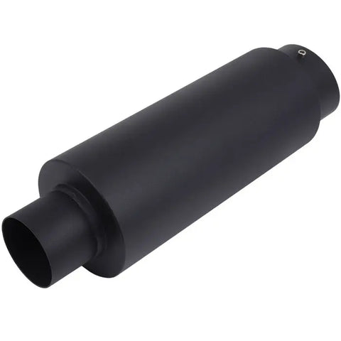 3"Inlet - 18" Long - 4" Fire Ball Carbon Tip Racing Black Stainless Exhaust Muffler Resonator ECCPP