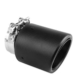 3"Inlet 4" Slant Outlet Carbon Fiber Pattern Performance Muffler Exhaust Tip DNA MOTORING