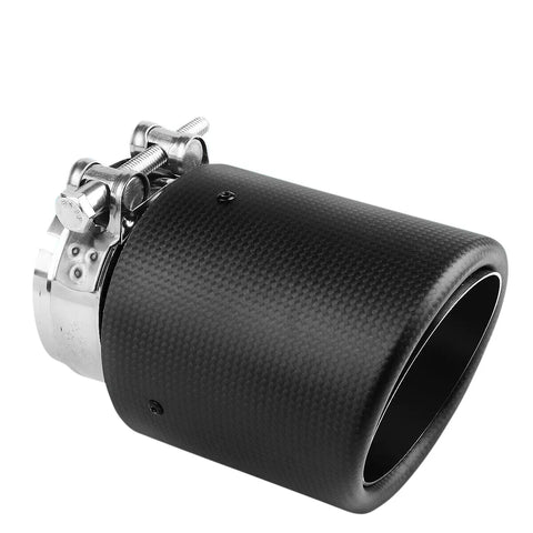 3"Inlet 4" Slant Outlet Carbon Fiber Pattern Performance Muffler Exhaust Tip DNA MOTORING
