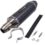 38-51mm Universal Motorcycle ATV Exhaust Muffler Pipe Stainless Steel Silencer MaxSpeedingRods