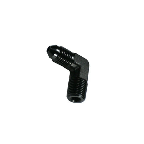 '-3An Male To 1/8 Pipe Npt Male Elbow Adapter Fitting Aluminum Black Anb103 3 An BLACKHORSERACING