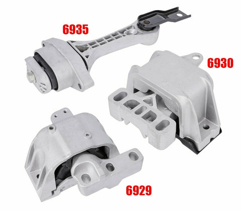3PCS Motor & Trans Mount Kit Fits 98-06 Volkswagen Beetle Golf Jetta 1.8L 2.0L F1 Racing