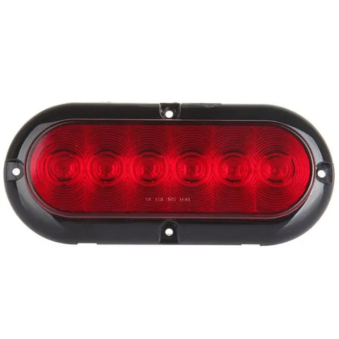 3Pair Surface Mount 6" Oval 6LED Stop Turn Signal Tail Brake Marker Lights RED ECCPP