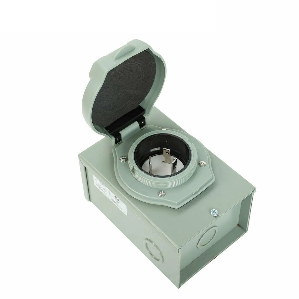 3Prong 30Amp Rv Power Generator Iron Inlet Box 3750W Nema L530P Trans