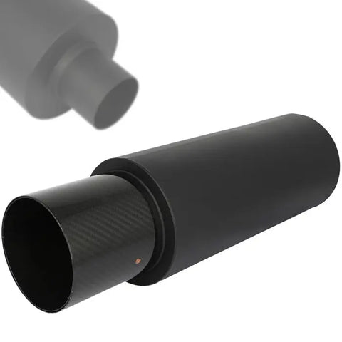 4" Tip Weld-on Black Stainless Steel Exhaust Muffler 2.5" Inlet/ 19" Long ECCPP