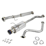 4"Burnt Muffler Tip Stainless Exhaust Catback System 90-93 Accord 2.2L F22 DNA MOTORING