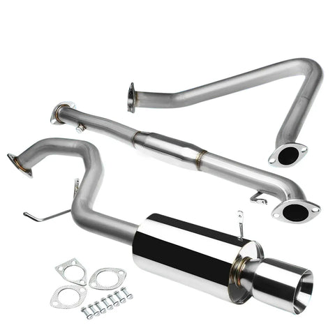 4"Rolled Tip Stainless Exhaust Catback System 99-03 Mit Galant 2.4 4Cyl 4G64 DNA MOTORING