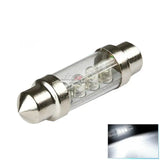 4 X 3Mm Round Led 39Mm Bright White High Power Interior Dome 12V Light Bulb Lamp DNA MOTORING