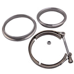 4 inch Universal Stainless Steel V-Band Clamp w/ Flange for Turbo Exhause Down Pipe MaxSpeedingRods