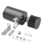 4.1"X2.4" Universal Gun Metal Aluminum Oil Catch Can Reservoir 100Ml+Air Filter DNA MOTORING