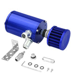 4.1"X2.4"Universal Blue Aluminum Oil Catch Can Reservoir 100Ml+Breather Filter DNA MOTORING
