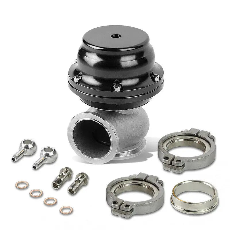 44MM TURBOCHARGER EXHAUST MANIFOLD TURBO BOOST BLACK VBAND CLAMP WAST