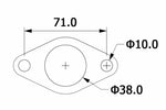 44mm Vband MVS Wastegate To 2 Bolt Flange Manifold Adapter Gasket Tialsport Tial MD PERFORMANCE