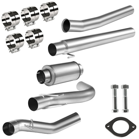 5" 2011-2023 Ford 6.7 Powerstroke Downpipe Back DPF Delete Pipe w/Muffler Exhaust | SPELAB