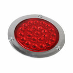 4X 4" 24 LED Red Round Stop Brake Turn Signal Rear Tail Light Truck Trailer F1 RACING