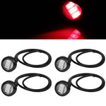 4X Eagle Eye Red LED 9W 18mm 5730 Bulbs Turn Signal Lights Motor Car Backup ECCPP