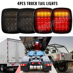 4X Led Tail Lights Brake Reverse Amber Turn Signal For Jeep Semi Truck Trailer EB-DRP