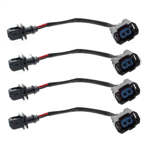 4pcs Fuel Injector Conversion Jumper Harness OBD0 OBD1 to OBD2 Adapter Clip Plug Honda OEM