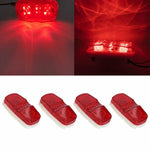 4pcs Red 10 Diodes LED Trailer Marker Light Double Bullseye Clearance Lamps F1 RACING